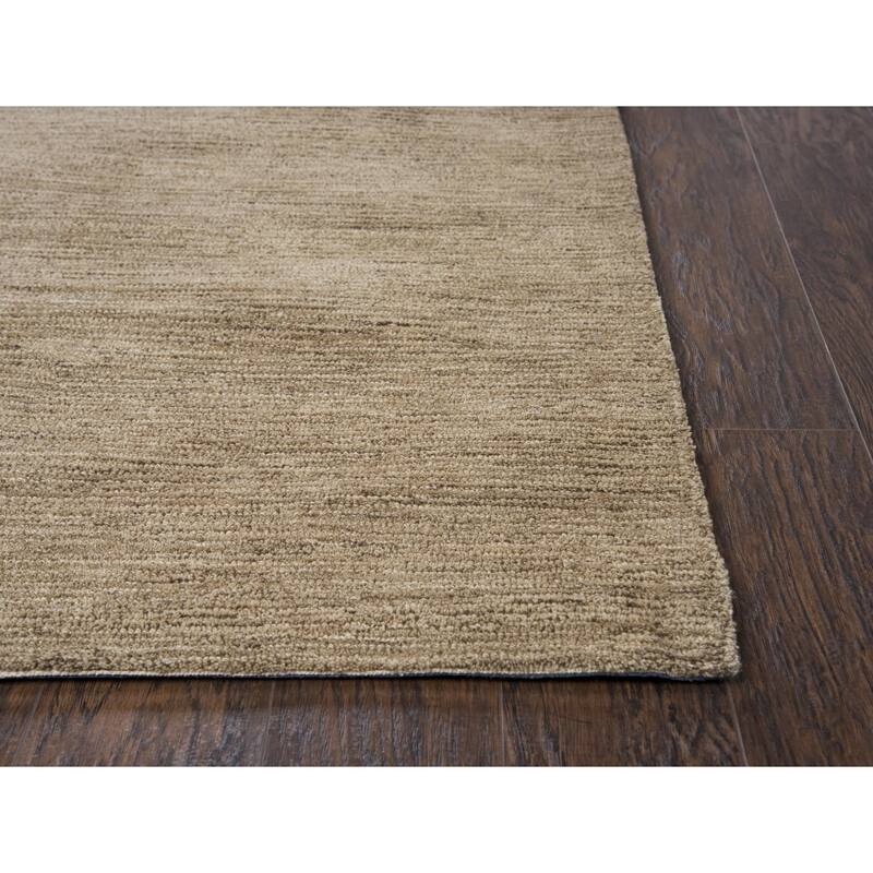 Alora Decor Emerson Neutral Beige and Brown Solid Hand-tufted Wool Rug