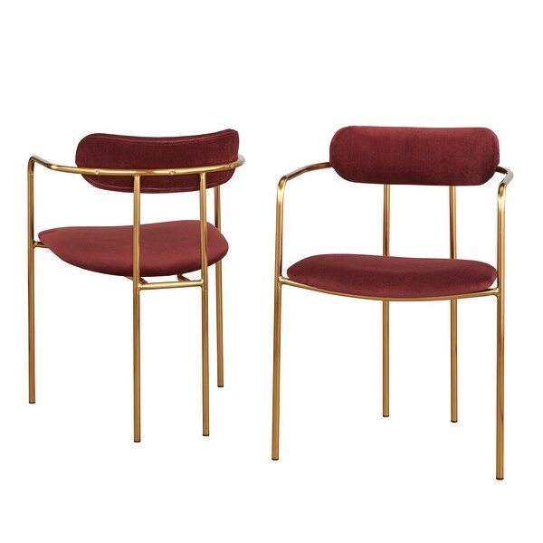 Simple Living Retro Velvet Dining Arm Chair Set of 2 On Sale Bed Bath Beyond 26279218