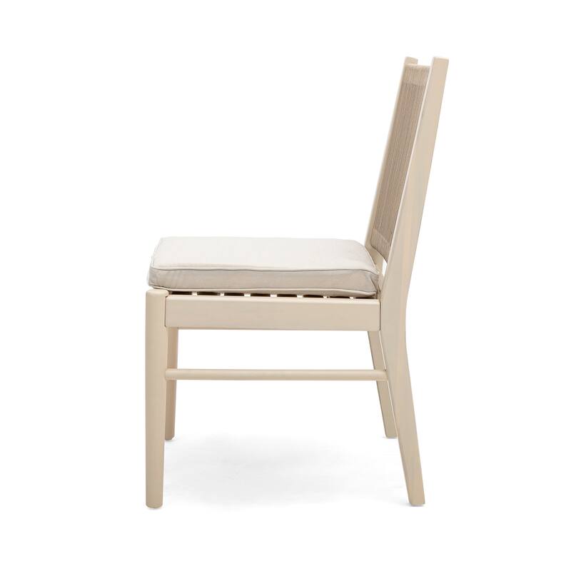 Cascade Outdoor Acacia Wood Dining Chairs With Cushions (Set of 2) by Christopher Knight Home