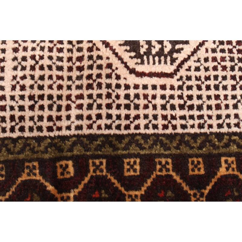 ECARPETGALLERY Hand-knotted Teimani Ivory Wool Rug - 3'1 x 5'0