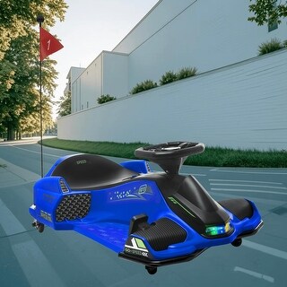 Electric Drifting Car, Battery Powered Ride On Go-Kart for Kids, 12V, 5 MPH, Adjustable Speed, Music, and Lights, for Ages 8-12