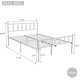 preview thumbnail 19 of 19, alazyhome Classic Metal Platform Bed Frame Steel Slat Support, Black