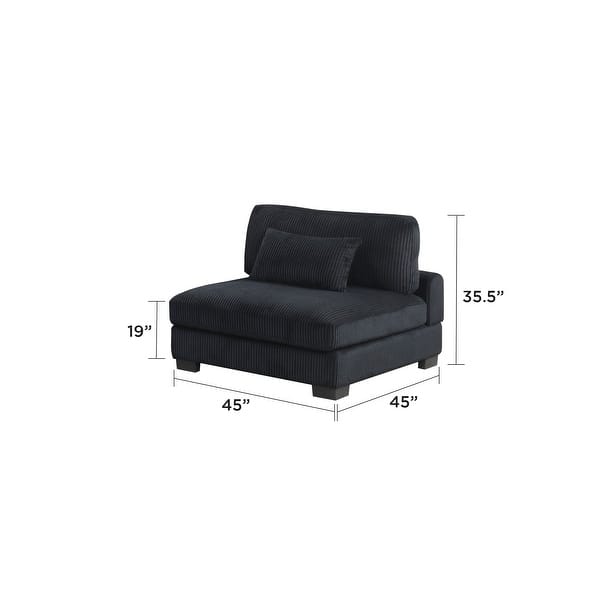 dimension image slide 2 of 4, Bentley Ottoman Gray / Cream / Black