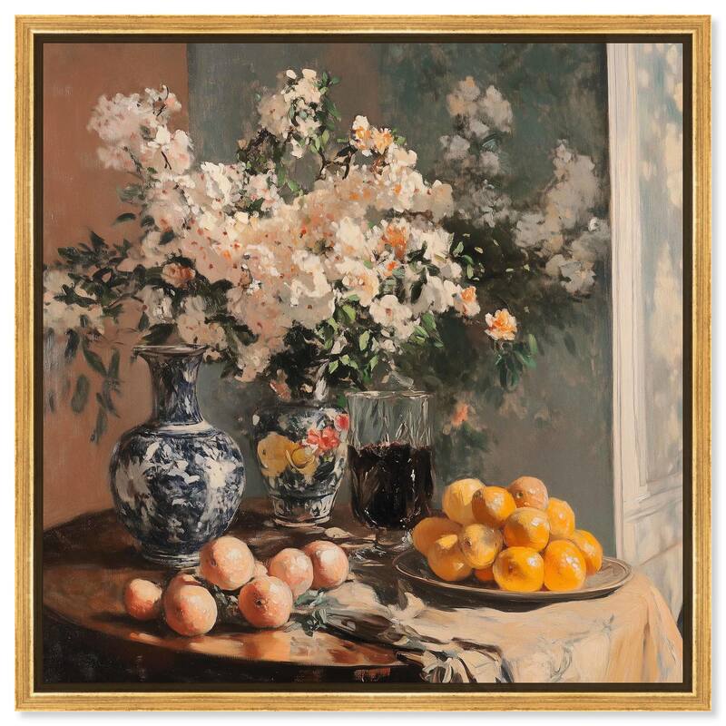 Afternoon Still Life Canvas by Art Remedy - 16" x 16" - Gold