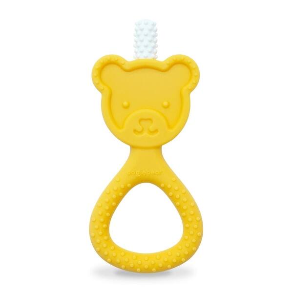 slide 2 of 5, oogiebear 360 degree teether - Yellow