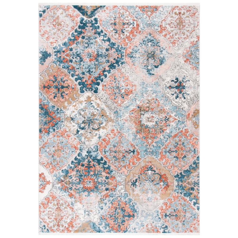 SAFAVIEH Shivan Hessie Boho Rug - 8' x 10' - Blue/Rose