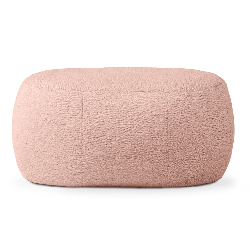 Jaxx Ellis Pouf - Modern Shearling Faux-Lamb Plush Fleece Ottoman