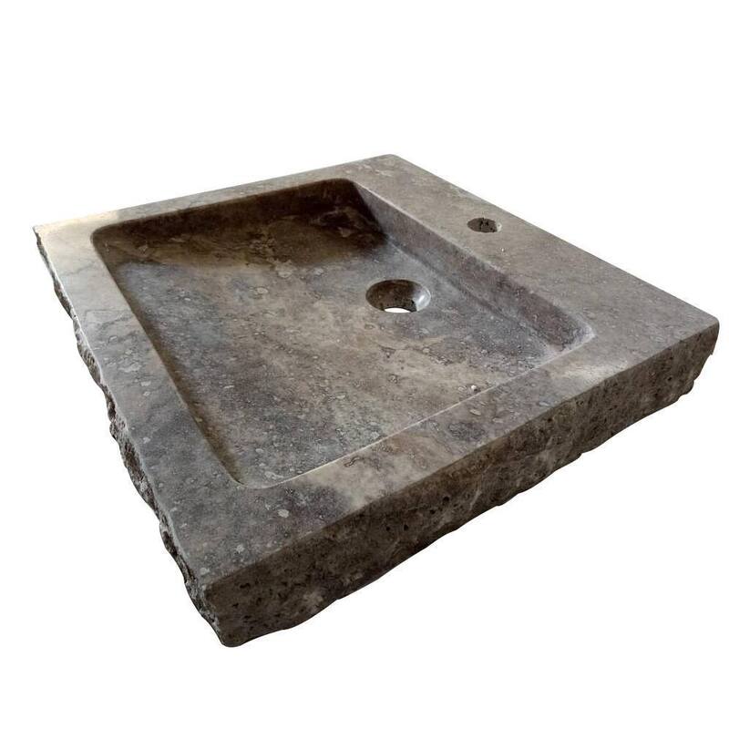 AA Warehousing Anthony Travertine Rectangular Sink