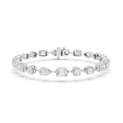 Auriya 14K Gold Lab Grown Diamond Fashion Tennis Bracelet 5 3/4 ct. tw. (E-F VS)