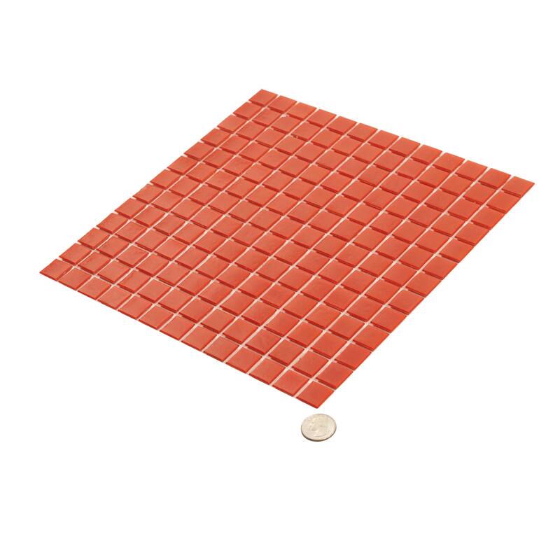 Apollo tile 12" x 12" Dune Glossy Candy Red Glass Tile (20 sq ft/case) - 20 Pack