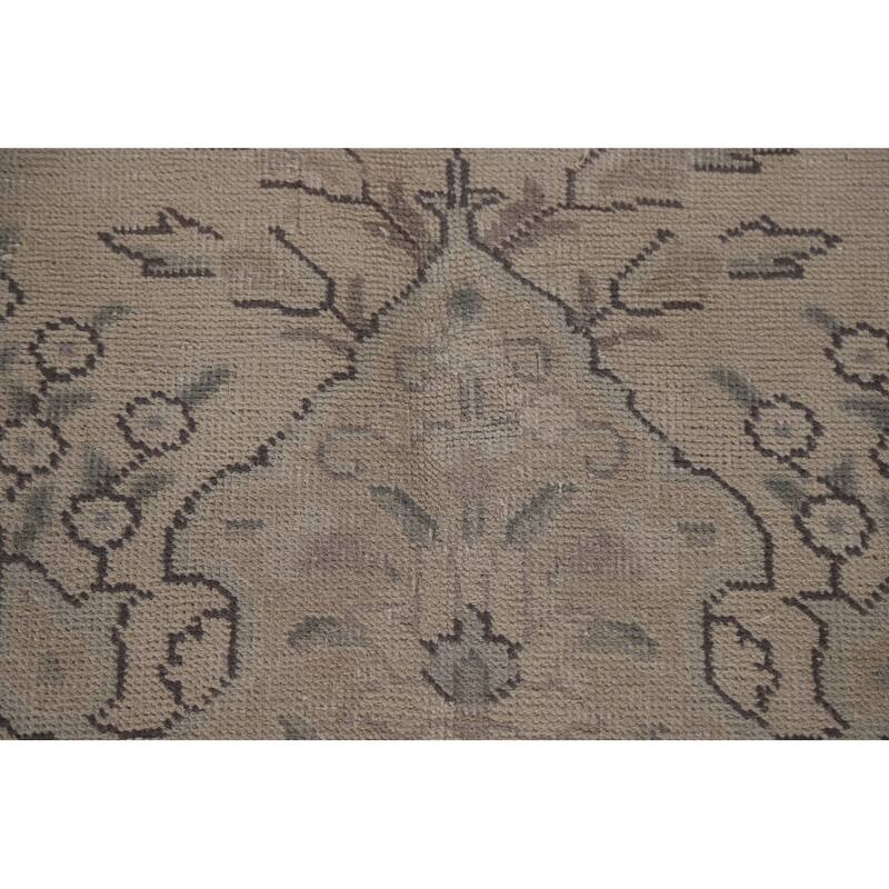 Hand Knotted Oriental 100% Wool Carpet Traditional Floral Beige & Ivories Tabriz Area Rug - 12' 5'' X 9' 7''
