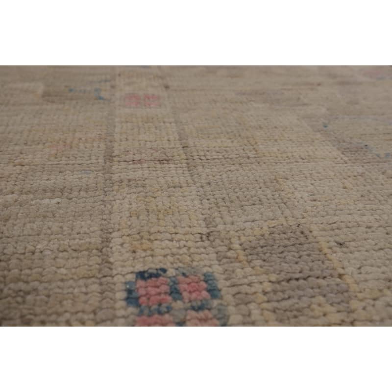 Oriental Vegetable Dye Oushak Turkish Rug Hand-Knotted Wool Carpet - 8'3"x 9'7"