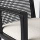 preview thumbnail 18 of 21, Clara Cream Fabric Seat with Cane Back and Light Brown Solid Wood Frame Dining Chair