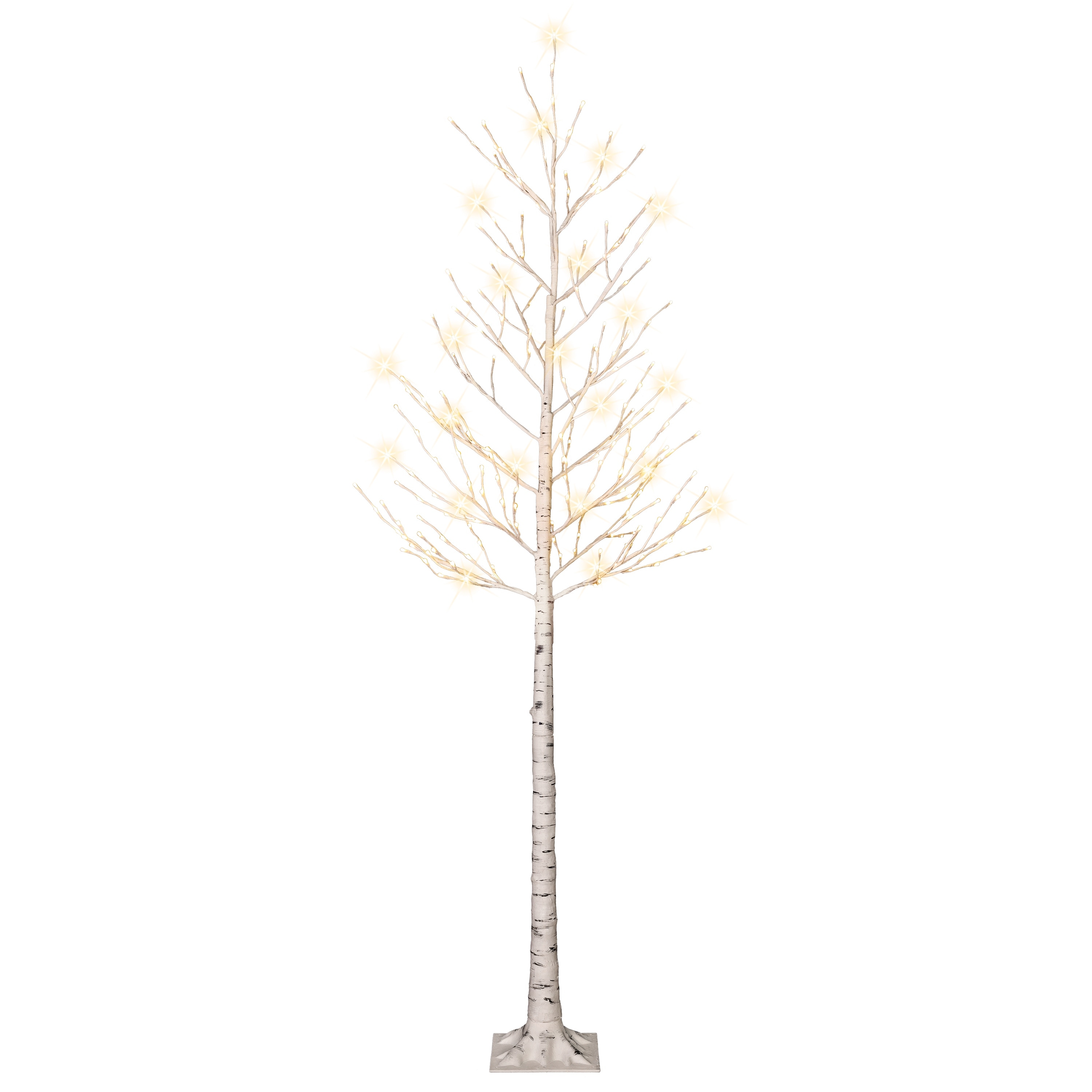 Puleo International 8 ft. Pre-Lit White Artificial Twig Tree