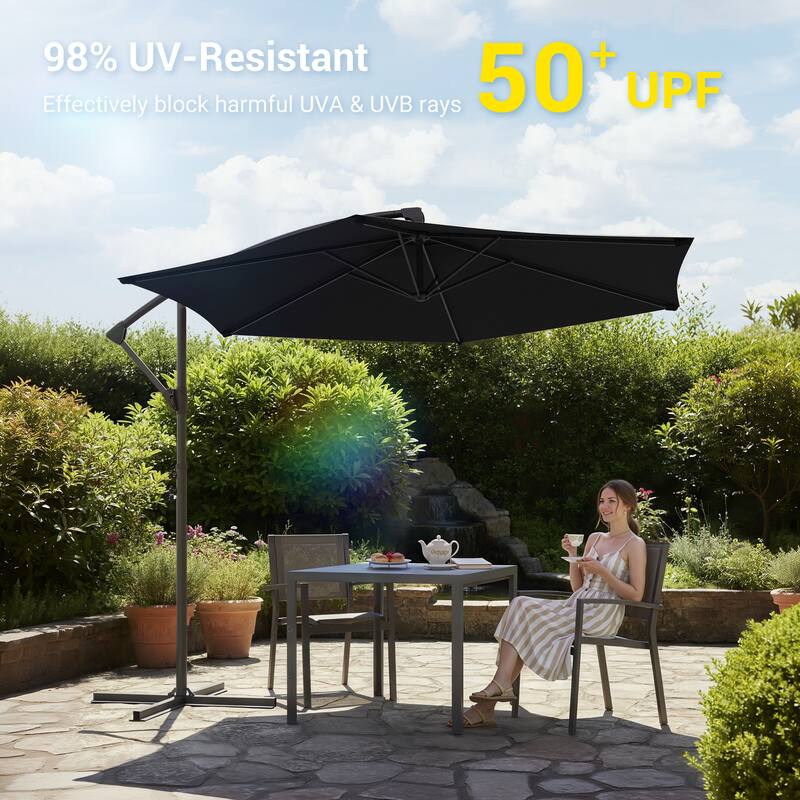 Sonkuki Outdoor 10FT Patio Offset umbrella for Garden