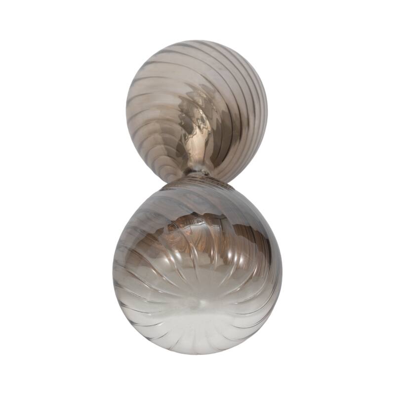 Modern Glass Hourglass Sculpture - Home Decor