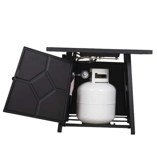 Outdoor Gas Square 50000 BTU Fire Pit Table