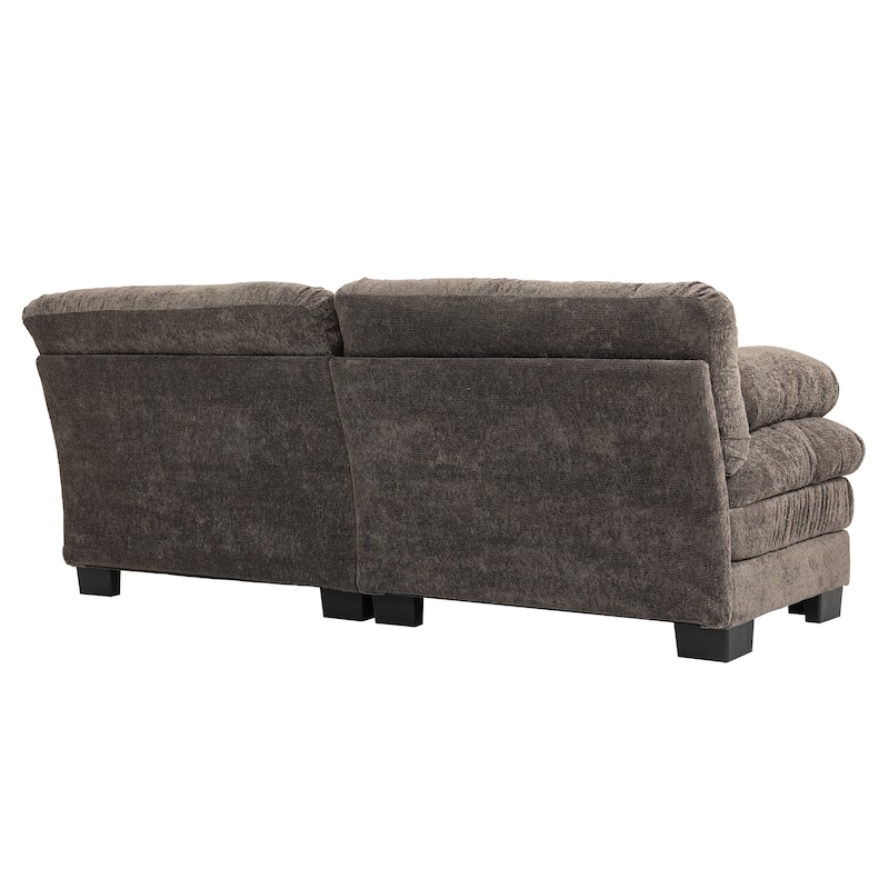 84" Upholstered 3-Seater Sofa with Dual-Layer Memory Foam Cushioning, and Complimentary Comfort Pillows
