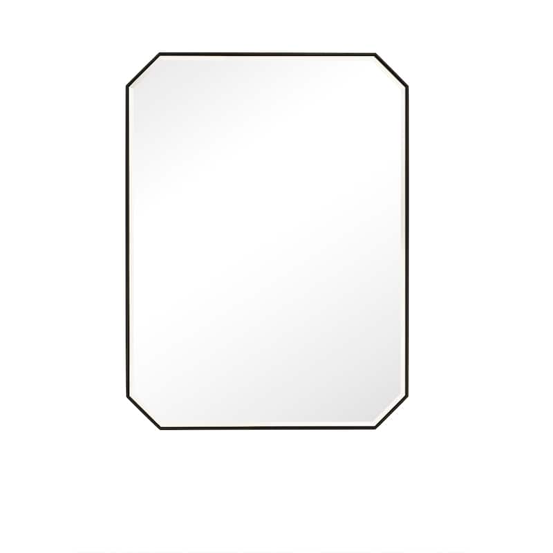 James Martin Vanities Rohe 30" Octagon Mirror - Matte Black