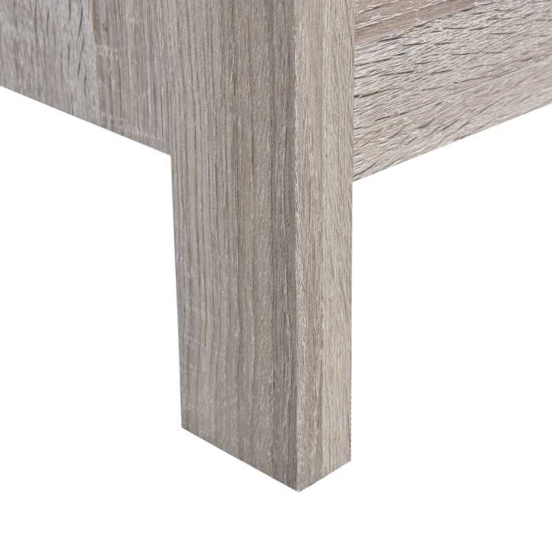 Faux Wood Nightstand with 2 Drawers, Contemporary Design, Easy Toolless Assembly, Storage Organizer for Bedroom