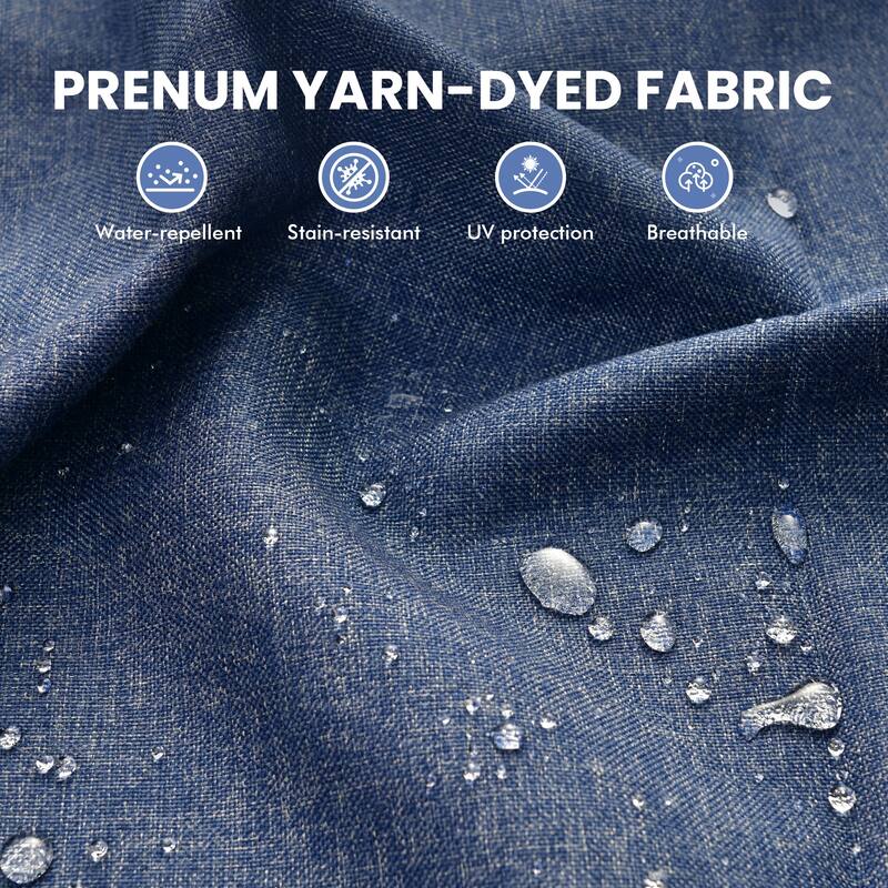 XIZZI 7 Pieces Patio Furniture Wide Armrest Conversation Sofa Set with Ottomans