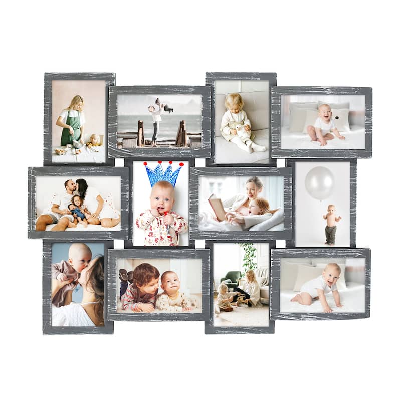 HELLO LAURA HELLO LAURA 12 Opening Decorative Wall Hanging Collage Puzzle Picture Photo Frame