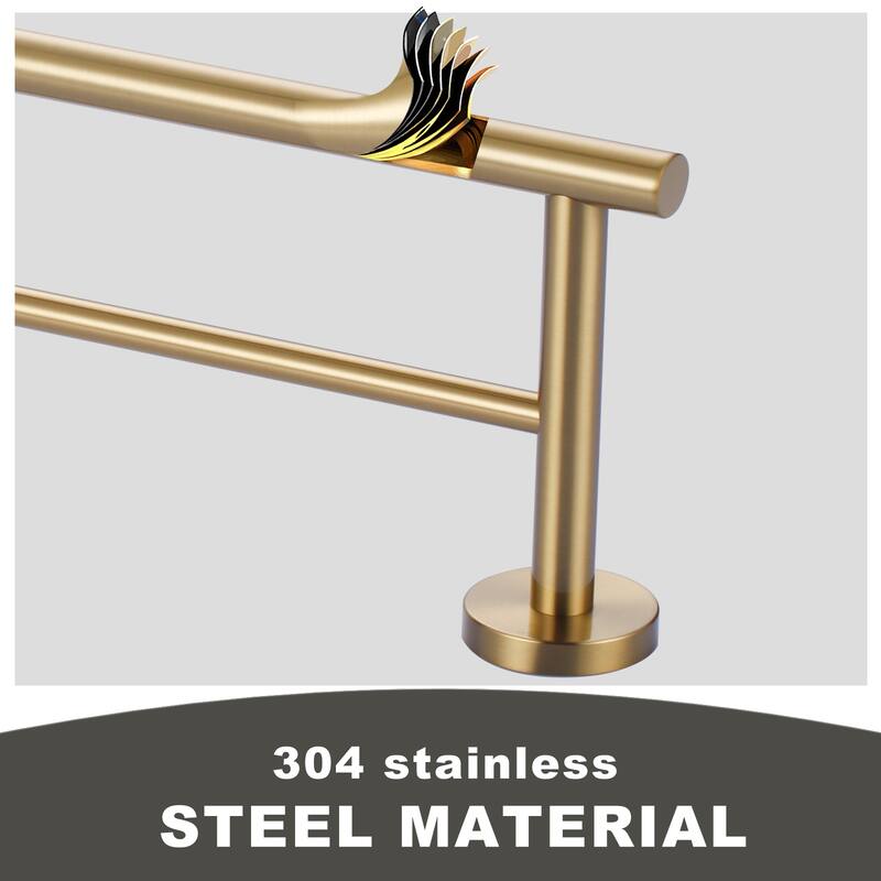 WOWOW Wall Mounted Stainless Steel Double Towel Bar