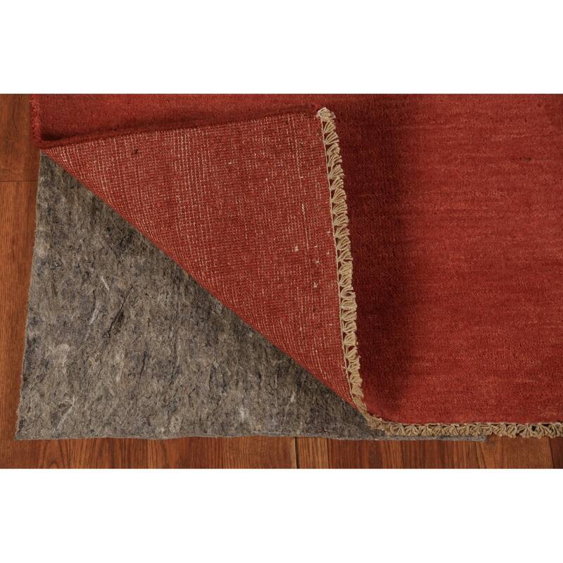 Modern Gabbeh Runner Rug Hand-Knotted Wool Carpet - 2'8" x 9'9"