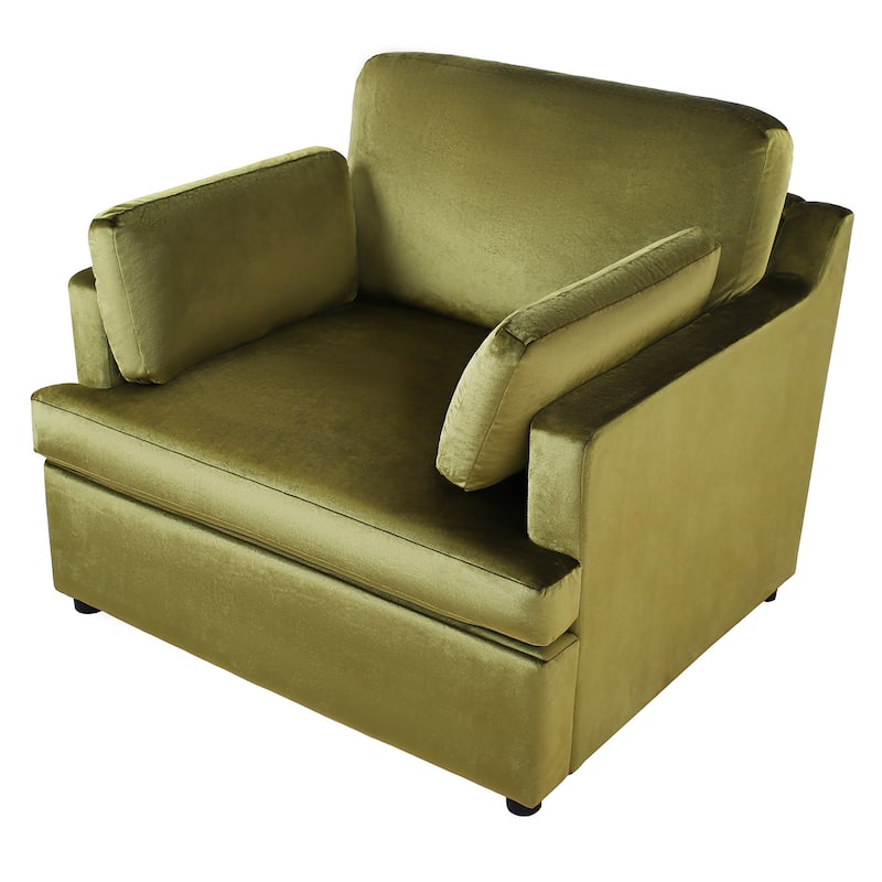 Green Accent Chair Lounge Chair for Living Room Bedroom, Oversized Single Sofa Chair Arm Chairs Reading Chair