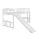 preview thumbnail 5 of 7, White Twin Loft Bed with Slide & Ladder