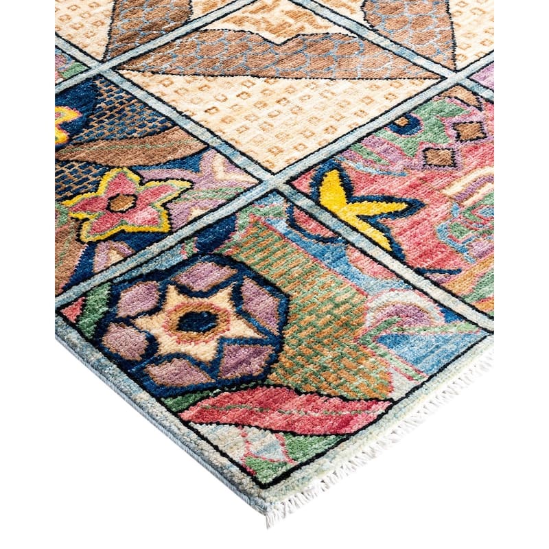 Contemporary Overdyed Wool Hand Knotted Area Rug - 6' 4" x 8' 7"