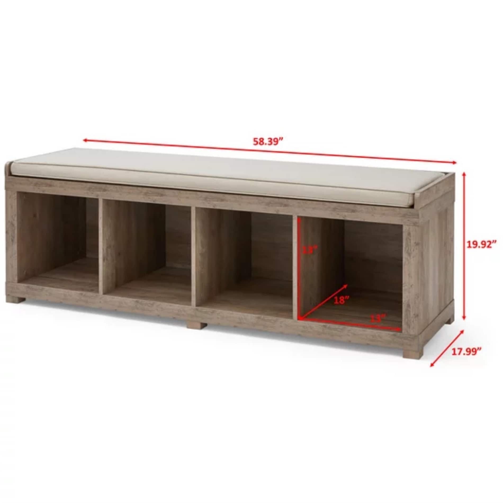 Wooden 4 Cube Storage Bench Bed Bath Beyond 36986690
