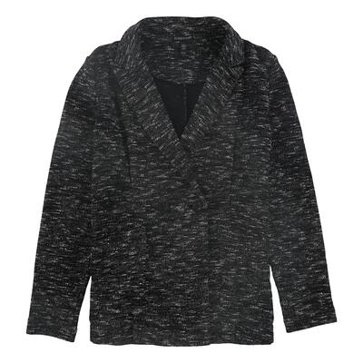 Eileen Fisher Womens Textured One Button Blazer Jacket,, Black, X-Small