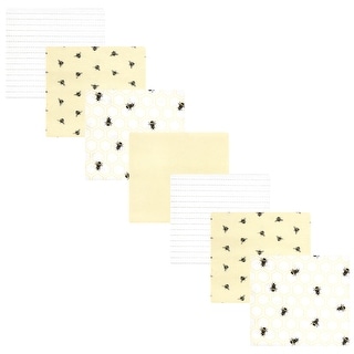 Hudson Baby Cotton Poly Flannel Receiving Blankets Bundle, Honey Bee, One Size - Honey Bee - One Size
