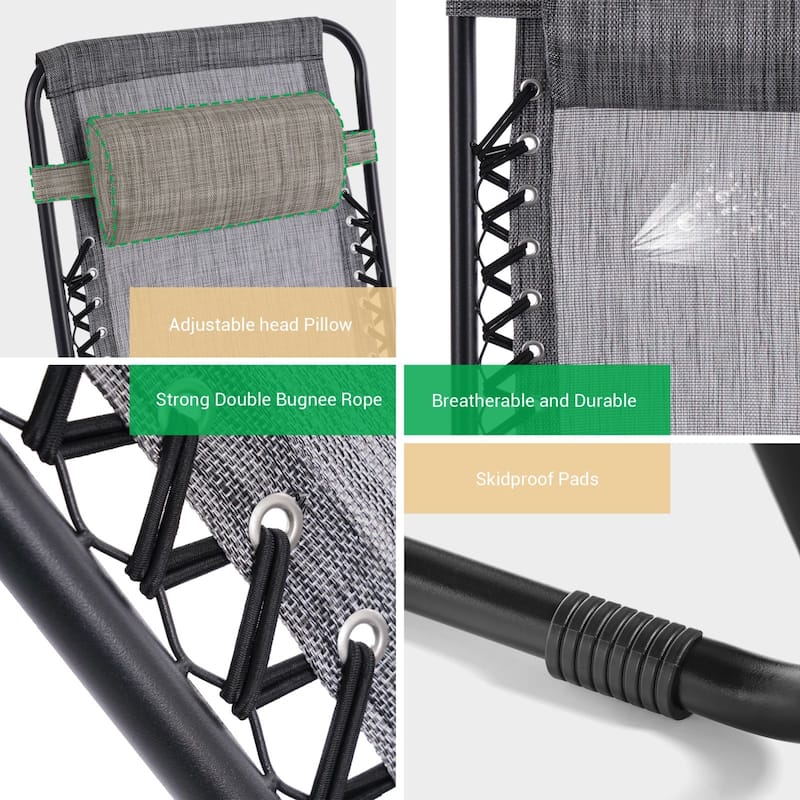 LIVOOSUN Zero Gravity Patio Chairs (Set of 2)