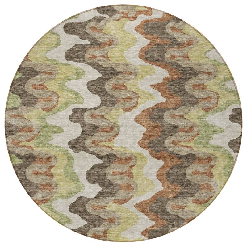 HomeRoots Abstract Transitional Rectangle Outdoor Rug