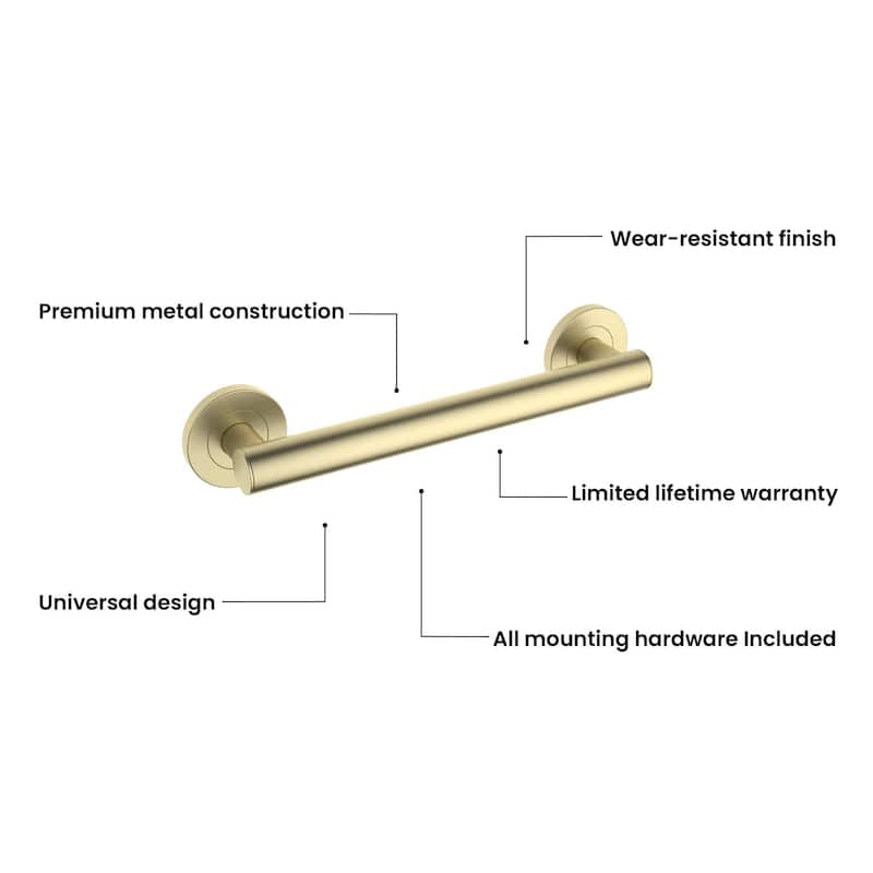12-Inch Stainless Steel Bathroom Safety Grab Bar