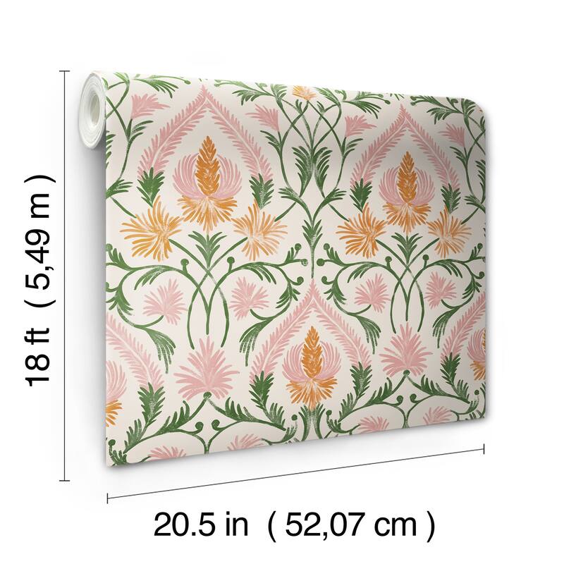 NuWallpaper Isle Pink Peel and Stick Wallpaper