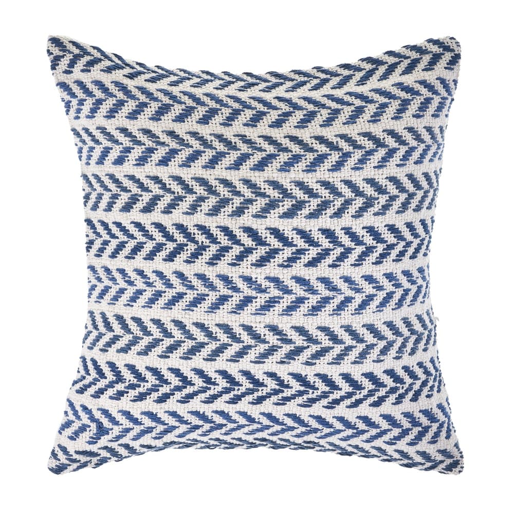 Sevita Beachside Chevron Natural Cotton Square 18"x18" Throw Pillow, Set of 2 or 4