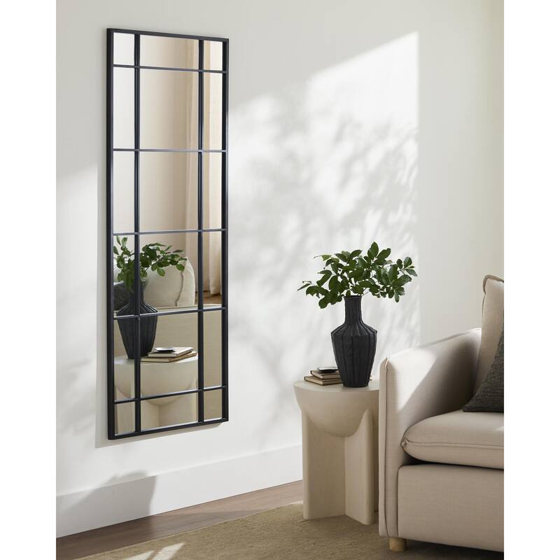 Jason Traditional Wall Mirror - 62"H x 24"W x 1"D - Black