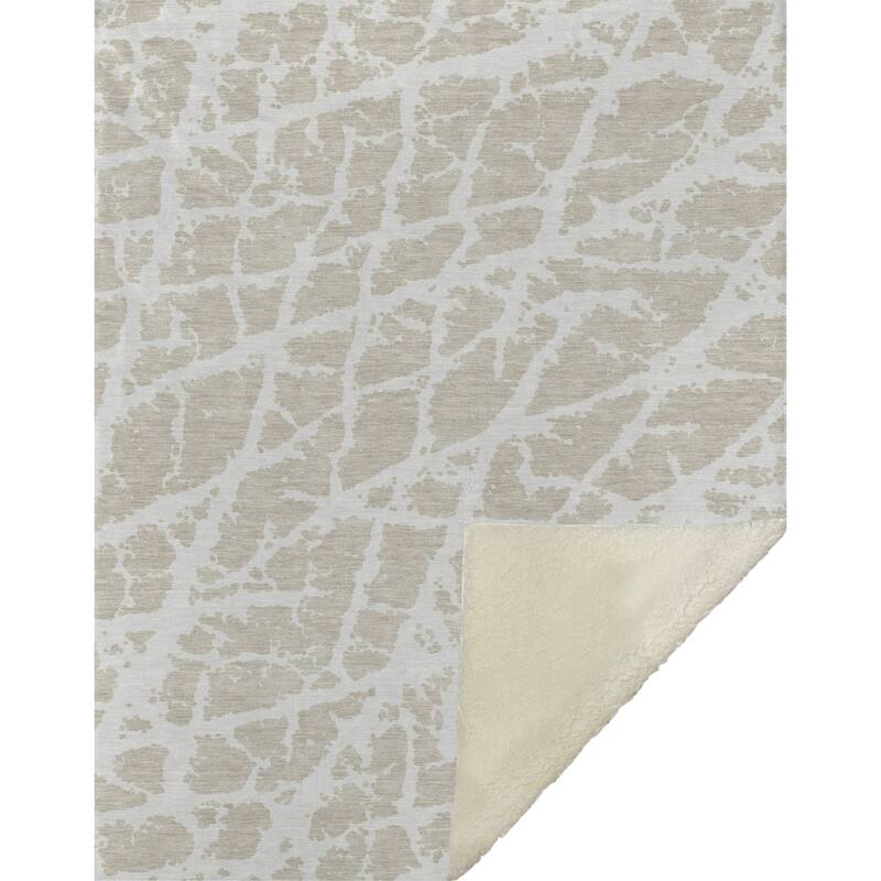 Premium Machine Washable Sherpa Casual Contemporary Throw Blanket