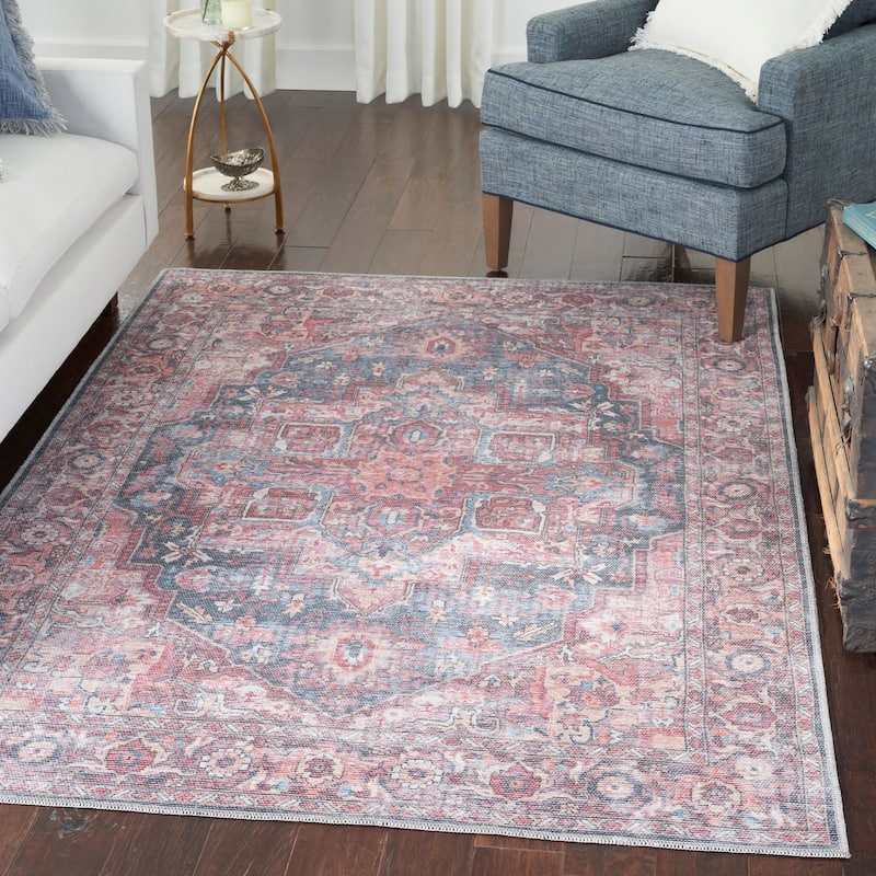 New Concept Washables Persian Boho Machine Washable Area Rug - 5'3" x 7'3" - Multicolor