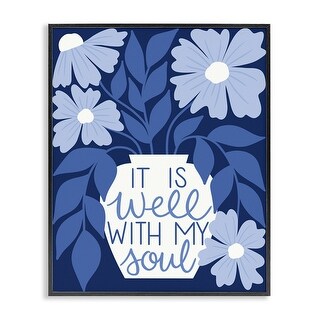 Stupell Well With My Soul Florals Framed Giclee Art Design By Taylor ...