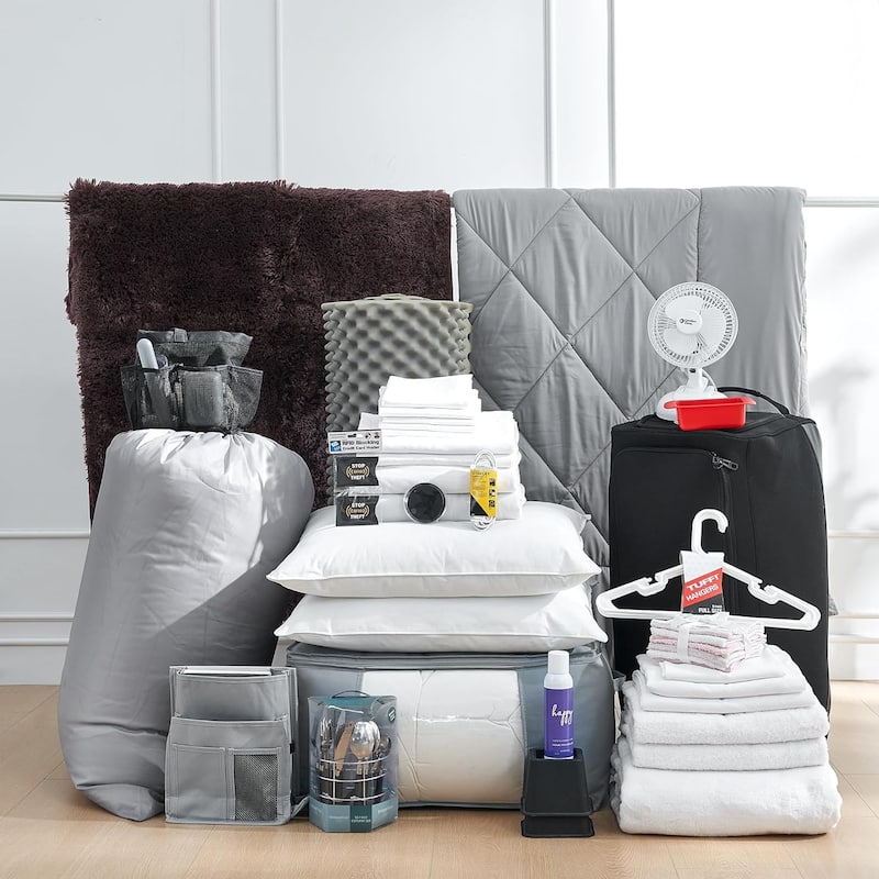 100% Complete - Twin XL Bedding & Dorm Essentials Kit