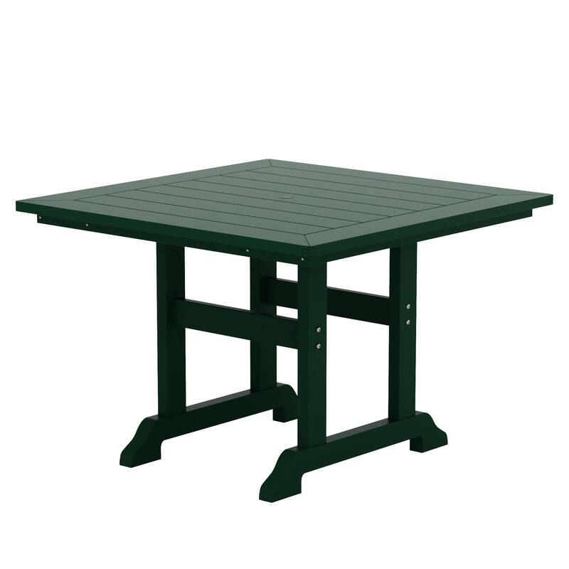 Shoreside 5-Piece Square Poly Eco-Friendly All Weather Outdoor Dining Set with Armchairs