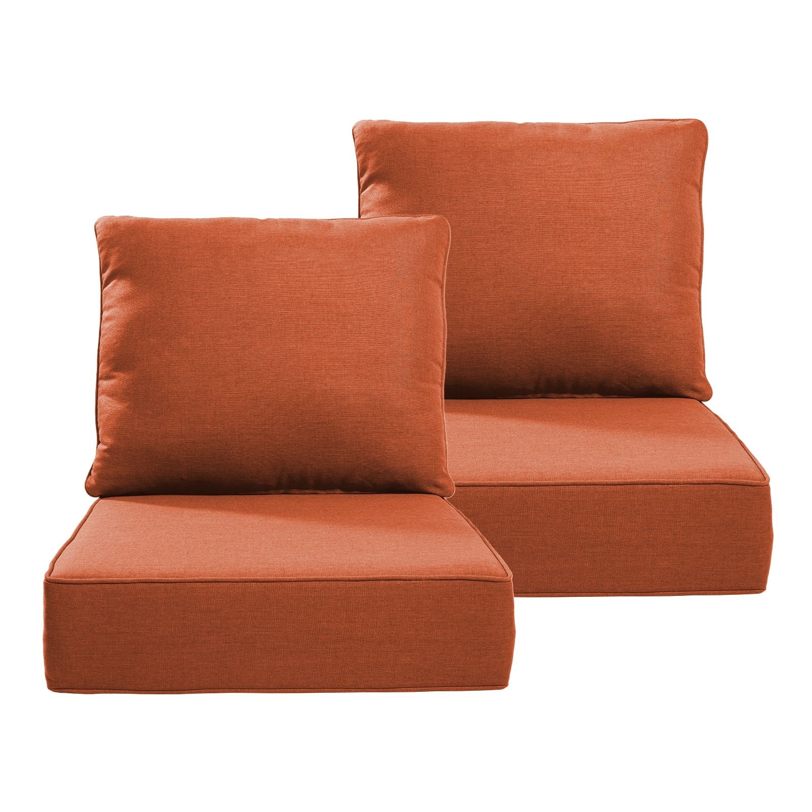 Gymojoy 6-Inch Thick Outdoor Deep Seating Cushion Set, 22"/24" Wide Options, Waterproof & Fade Resistant for Patio Furniture