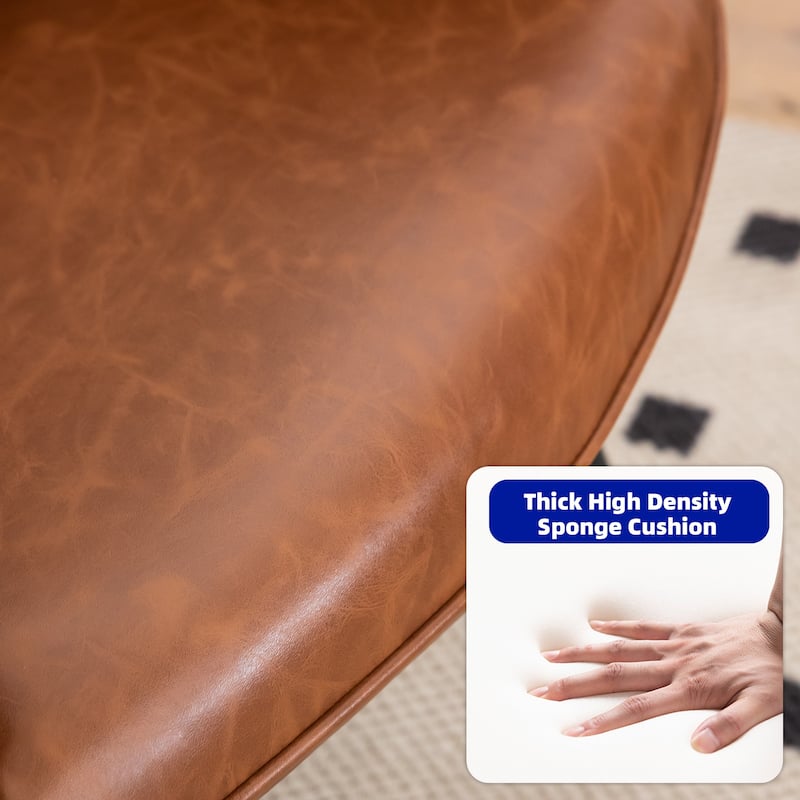 Modern 27.4" High Back Upholstered Arm Chair with Metal Legs and Soft Padded