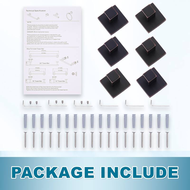 WOWOW J-Hook Wall Mount Robe/Towel Hook 6PCS