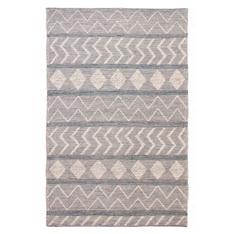 ECARPETGALLERY Braid weave Sienna Grey Wool Rug - 6'1 x 9'2 - Dark Grey - 6'1 x 9'2