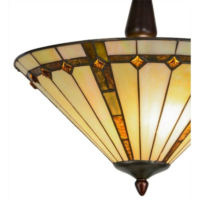 Meyda Tiffany 138901 Belvidere 2 Light 16" Wide Semi-Flush Ceiling